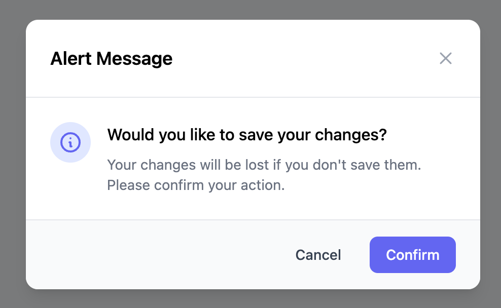 Basic Alert Modal