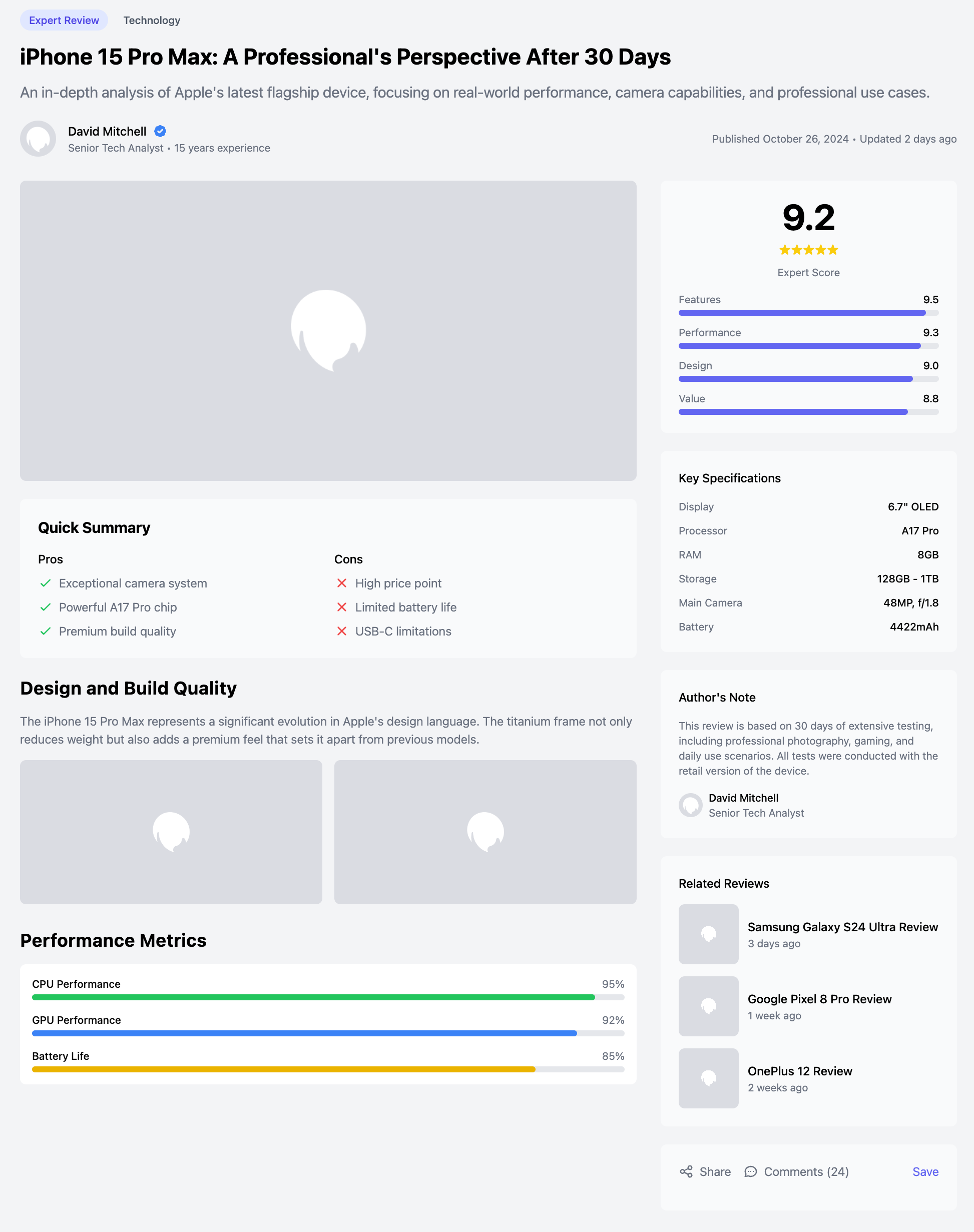 Expert Review Article Layout