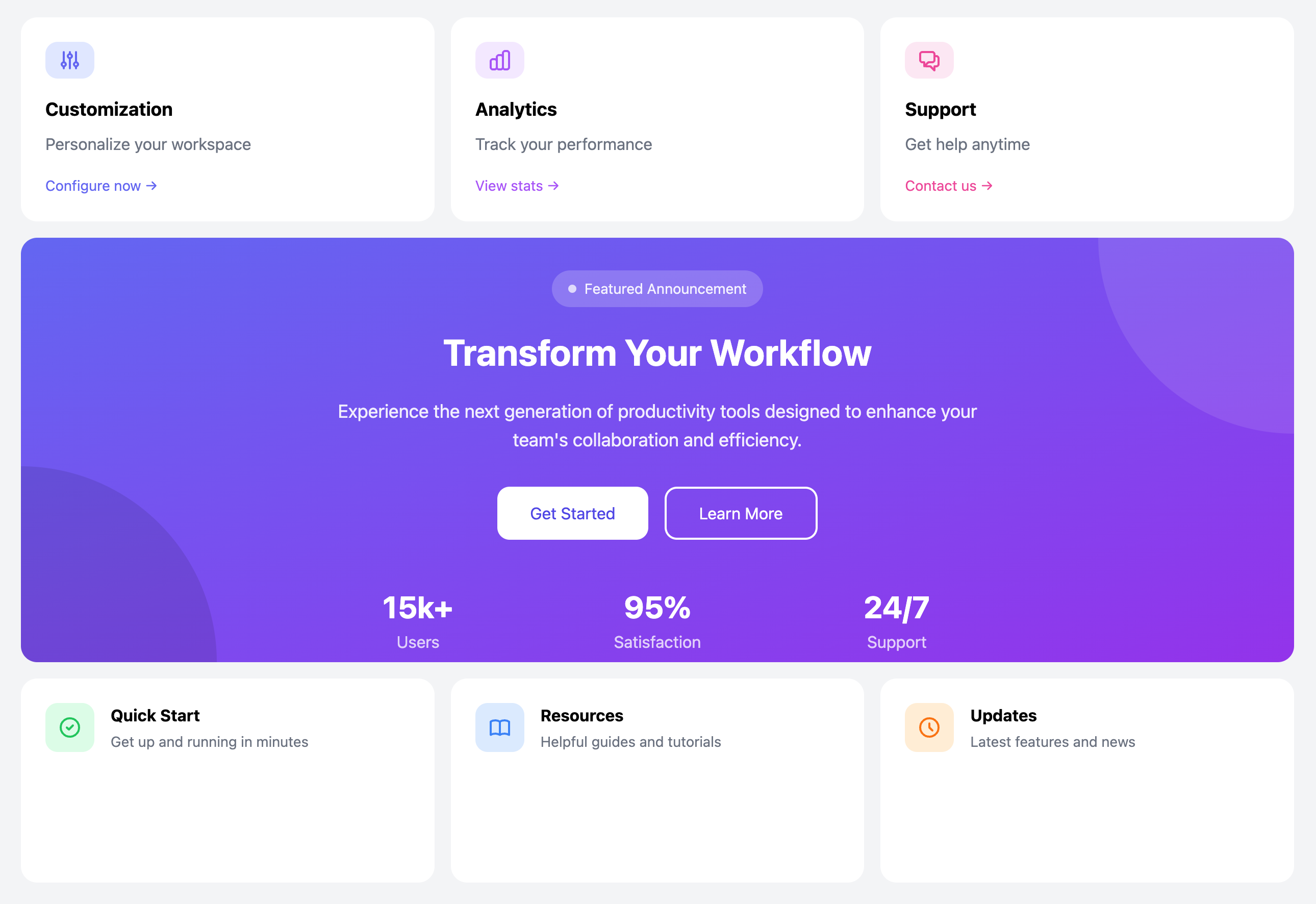 Centered Focus Bento 7-Grid Template
