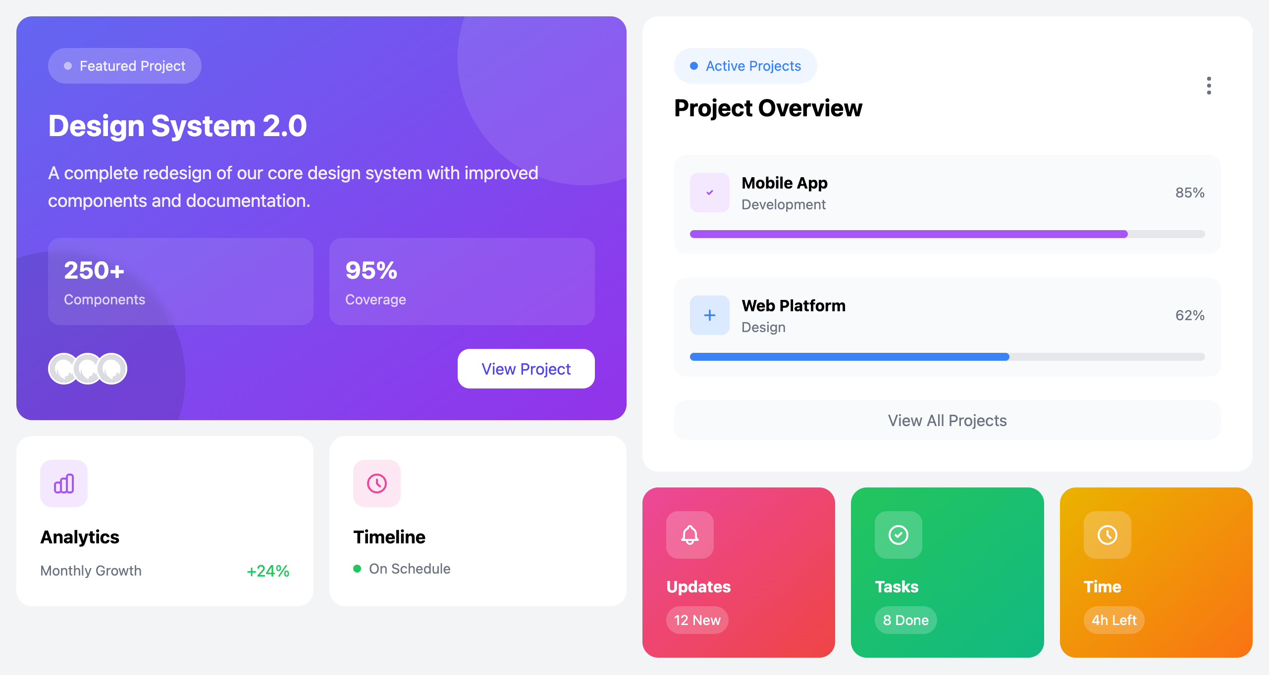 Split Focus Bento 7-Grid Template