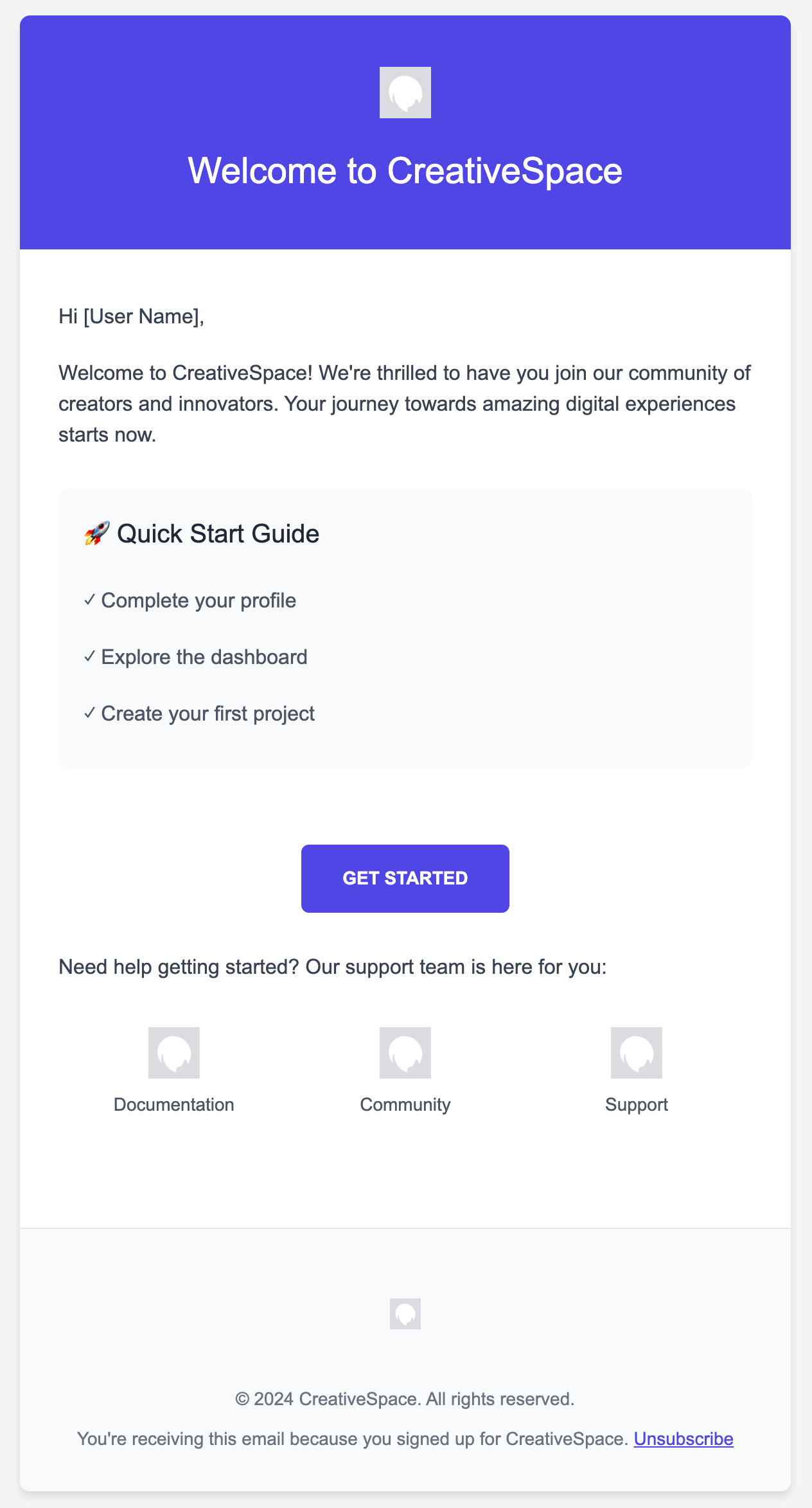 Modern Welcome Onboard Email Template