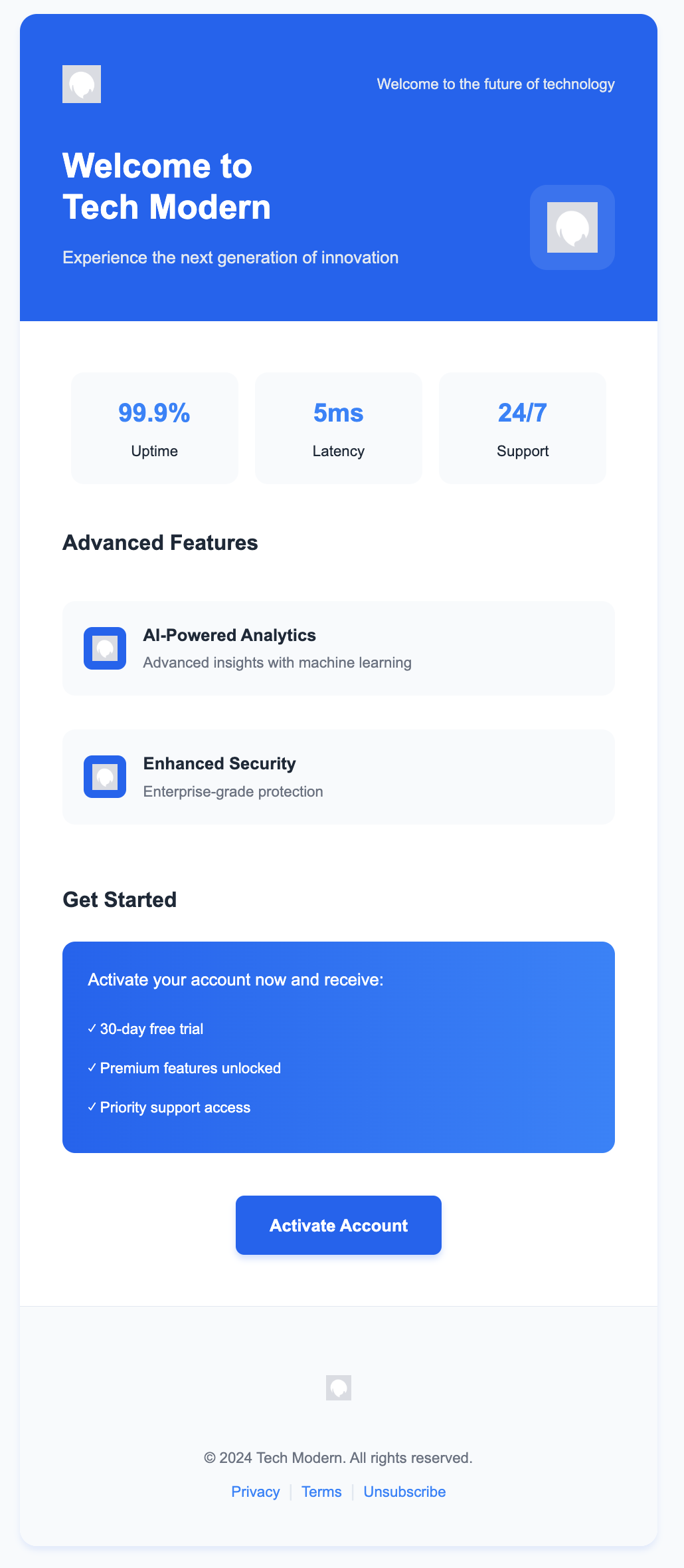 Tech Modern Email Template