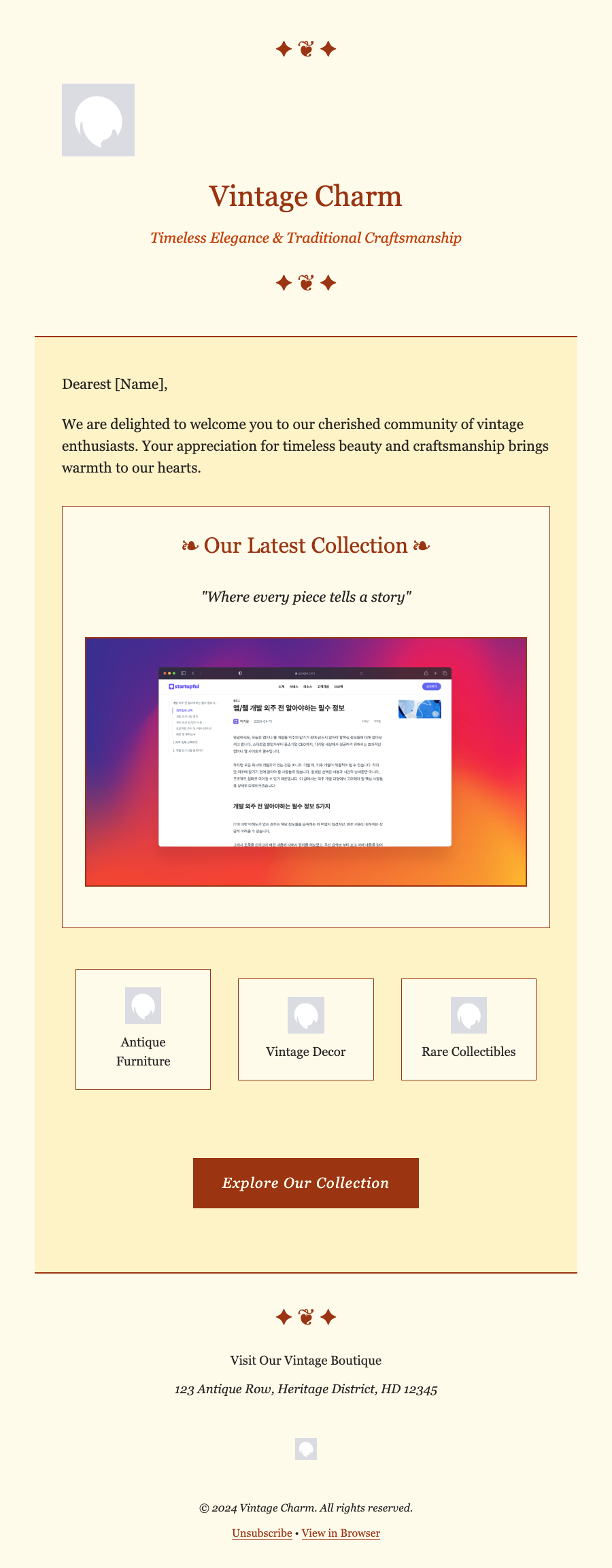 Vintage Charm Email Template