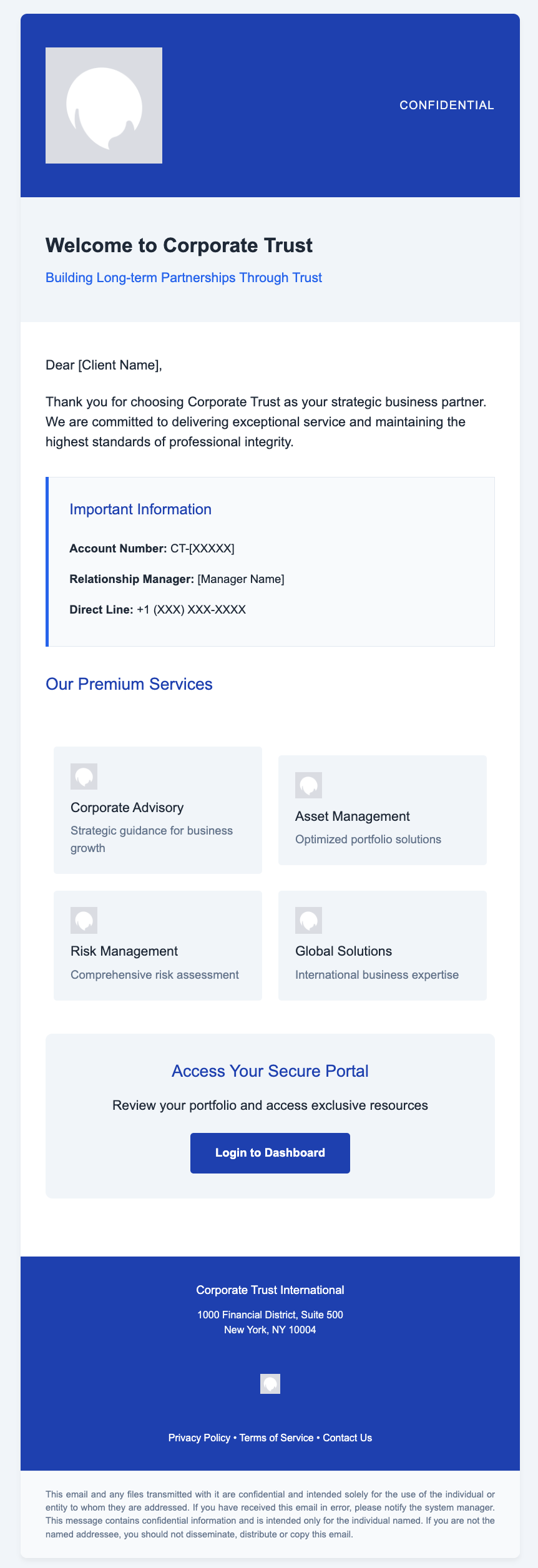 Corporate Trust Email Template