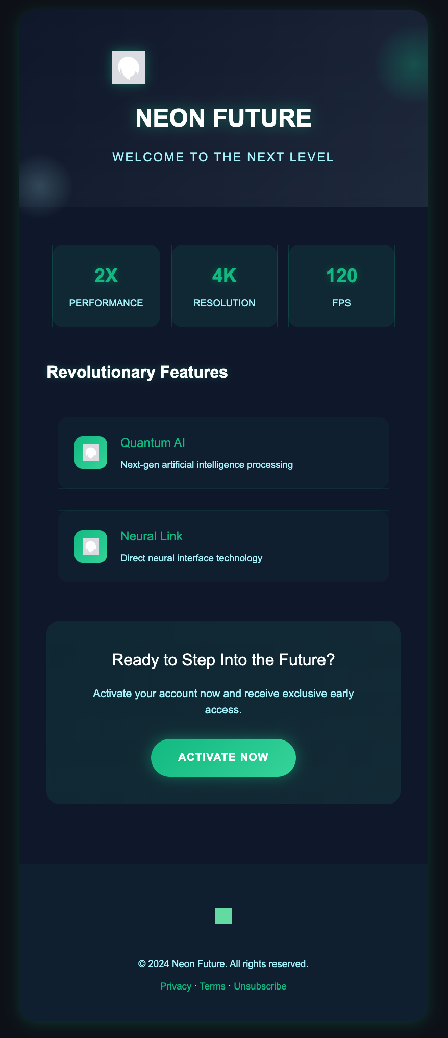Neon Future Email Template