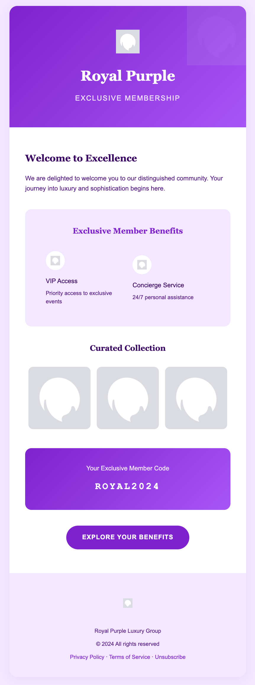 Royal Purple Email Template
