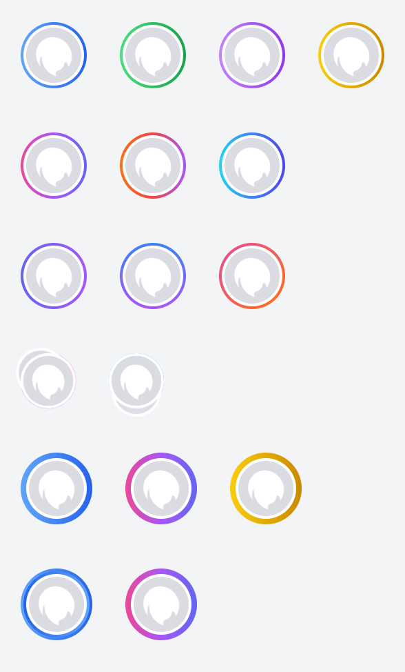 Gradient Border Avatar Variations