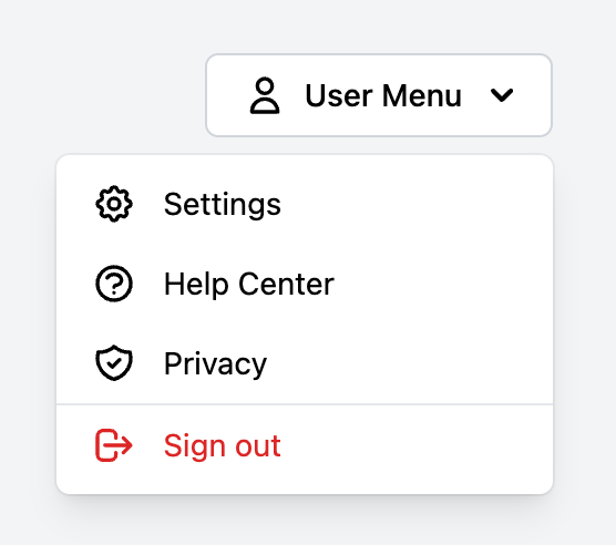Basic Dropdown with Icons