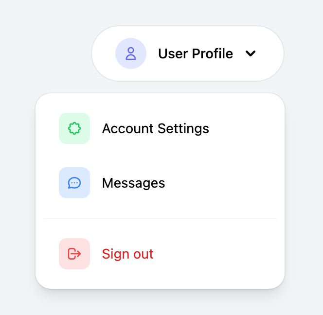 Rounded Corner Dropdown