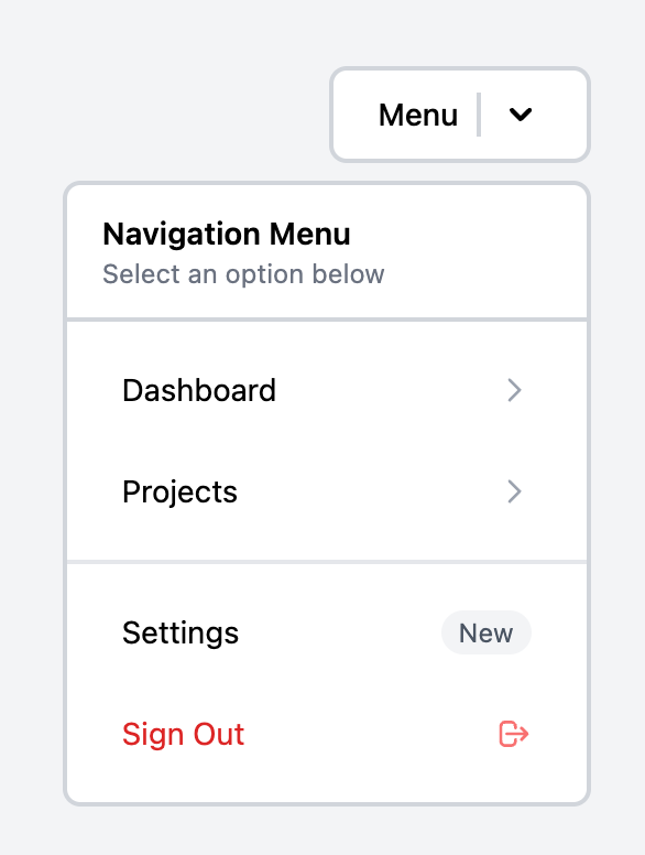 Border Styled Dropdown