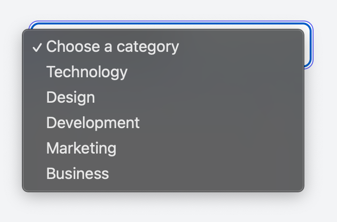 Minimal Select Menu