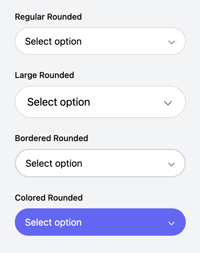 Rounded Corner Select Template