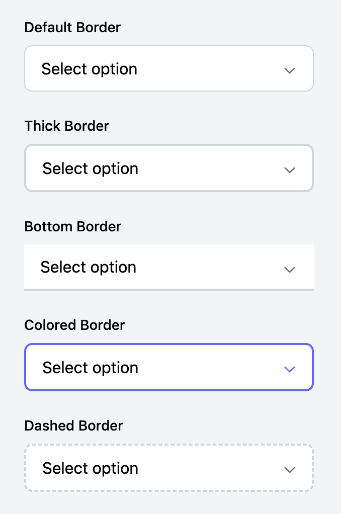 Border Styled Select Template