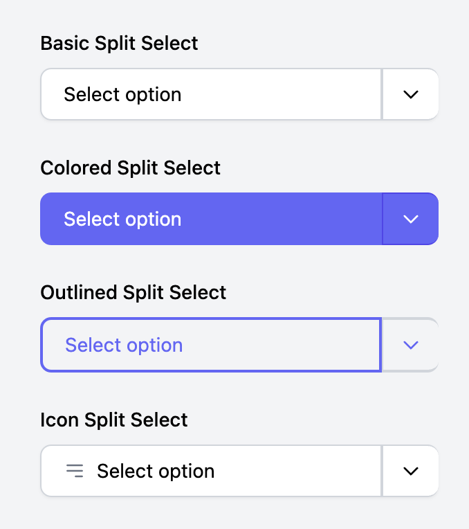 Split Button Select Template