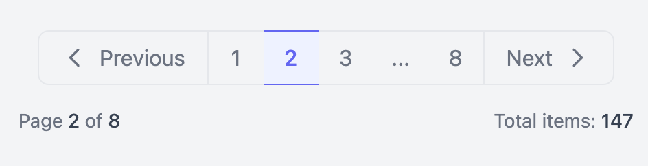 Border Outline Pagination