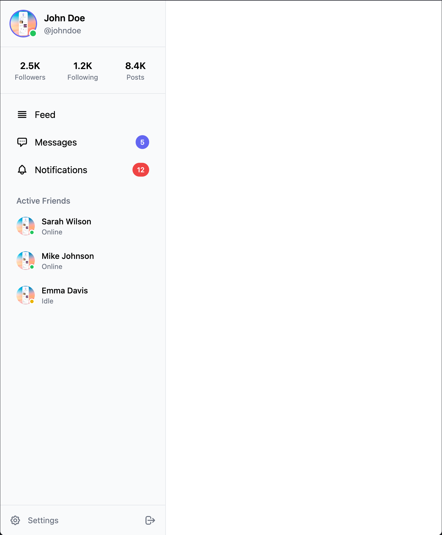 Social Media Sidebar Template