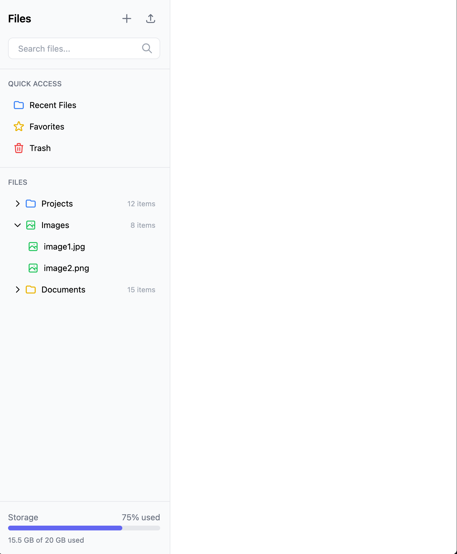 File Explorer Sidebar Template