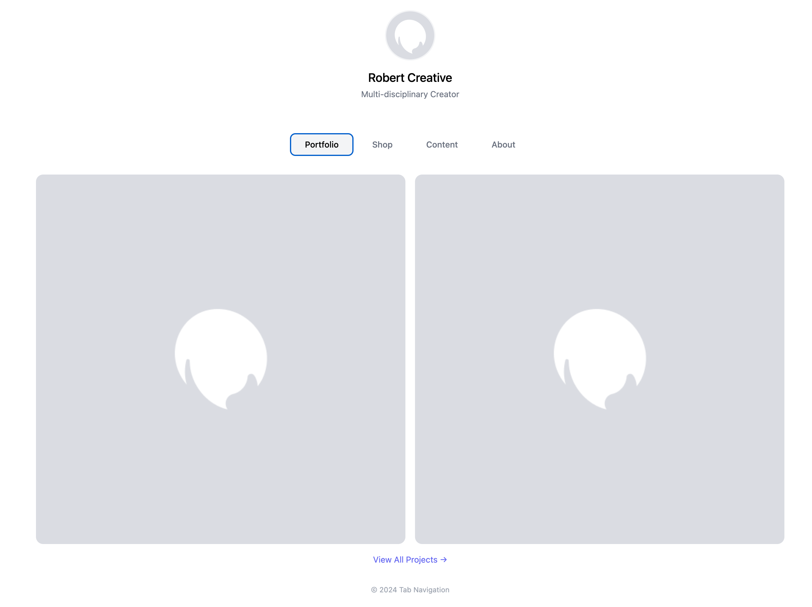 Tab Navigation Link in Bio Template