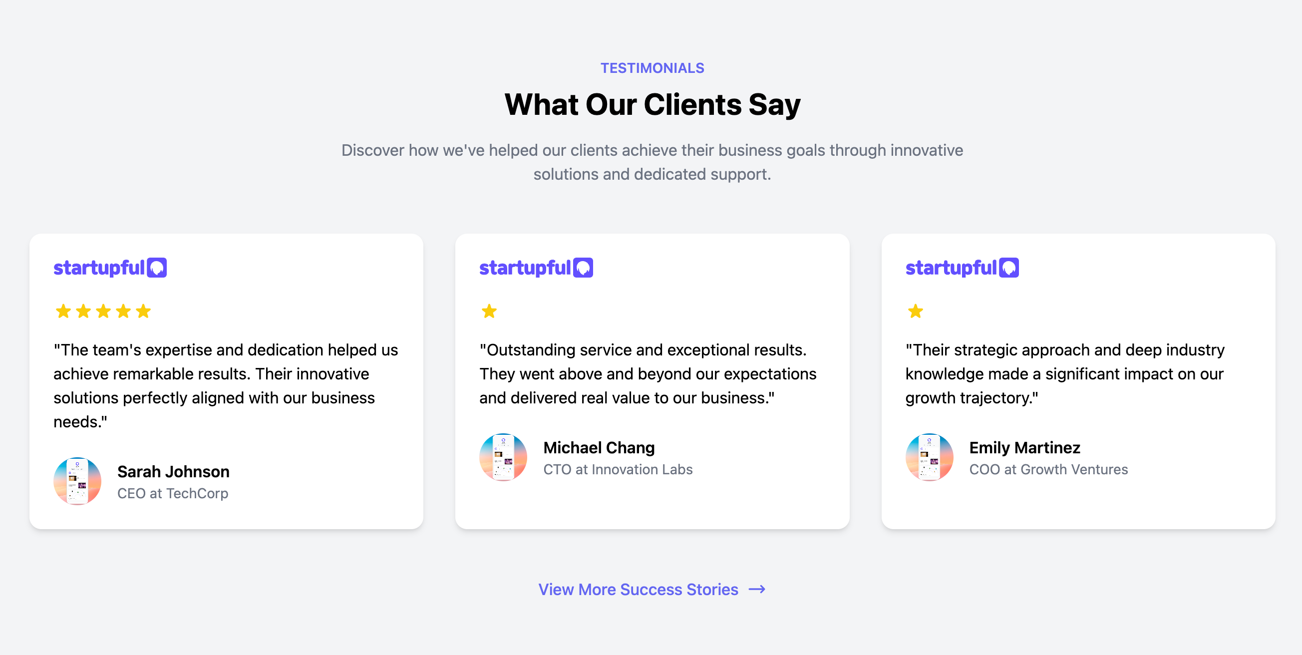 Client Card Grid Template