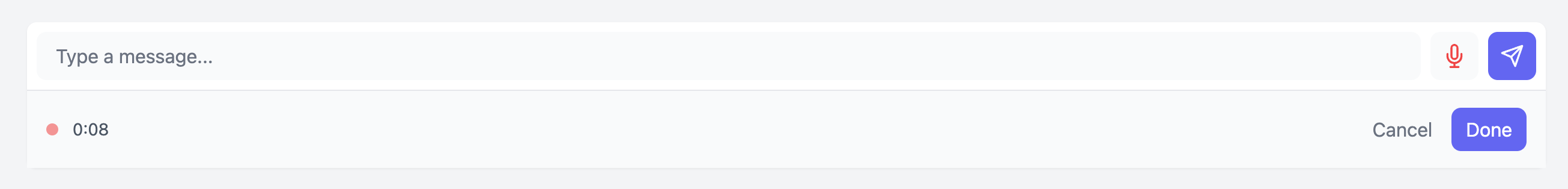Voice Message Input Template