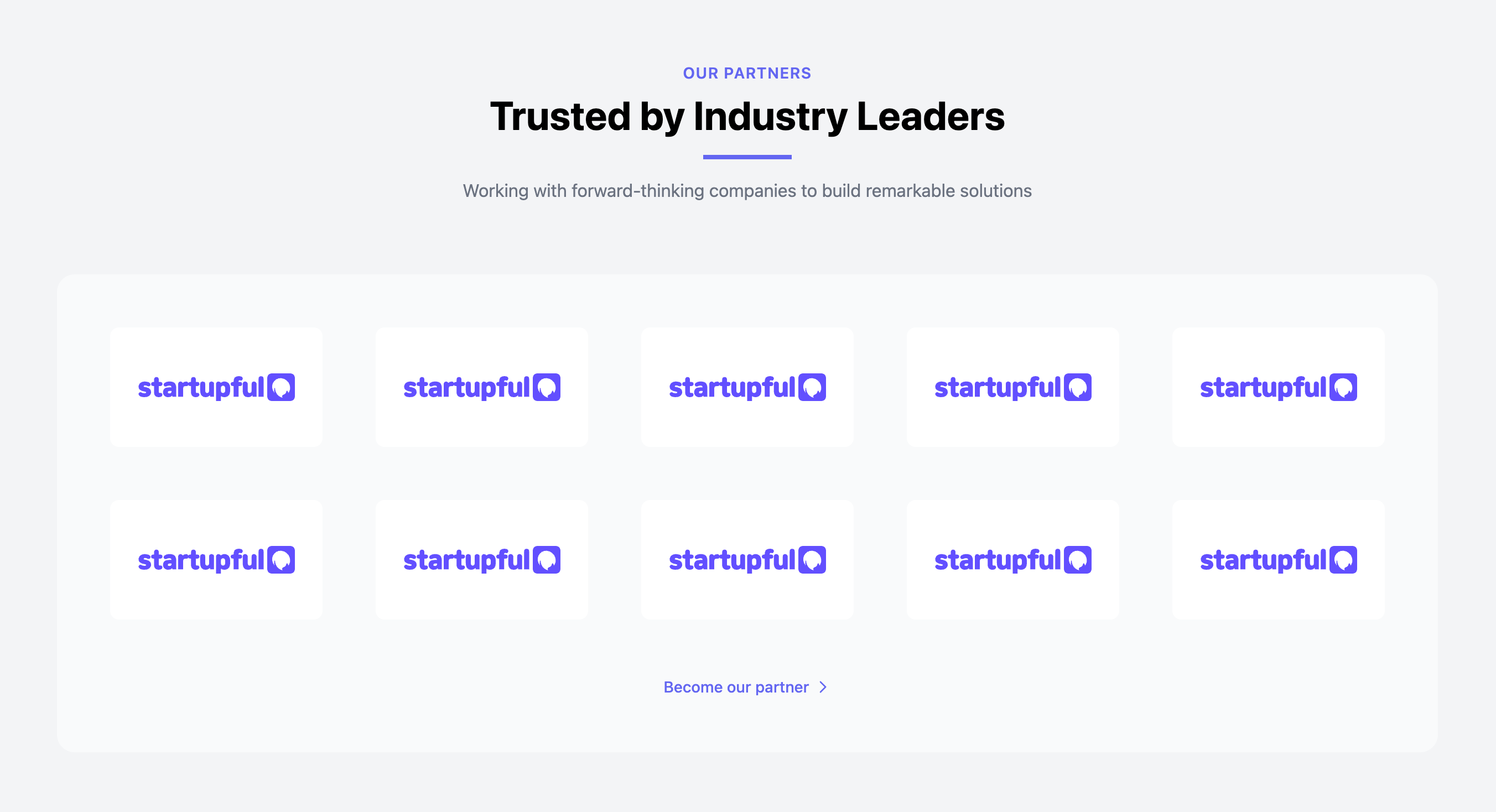 Header Title with Logo Grid Template