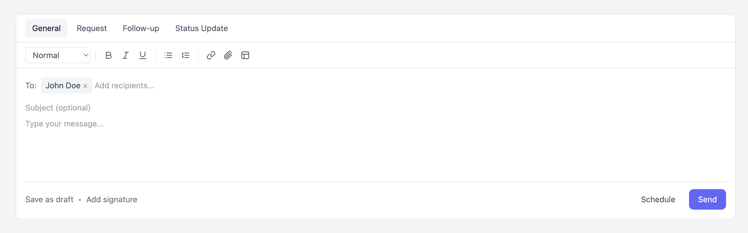 Business Chat Input Template