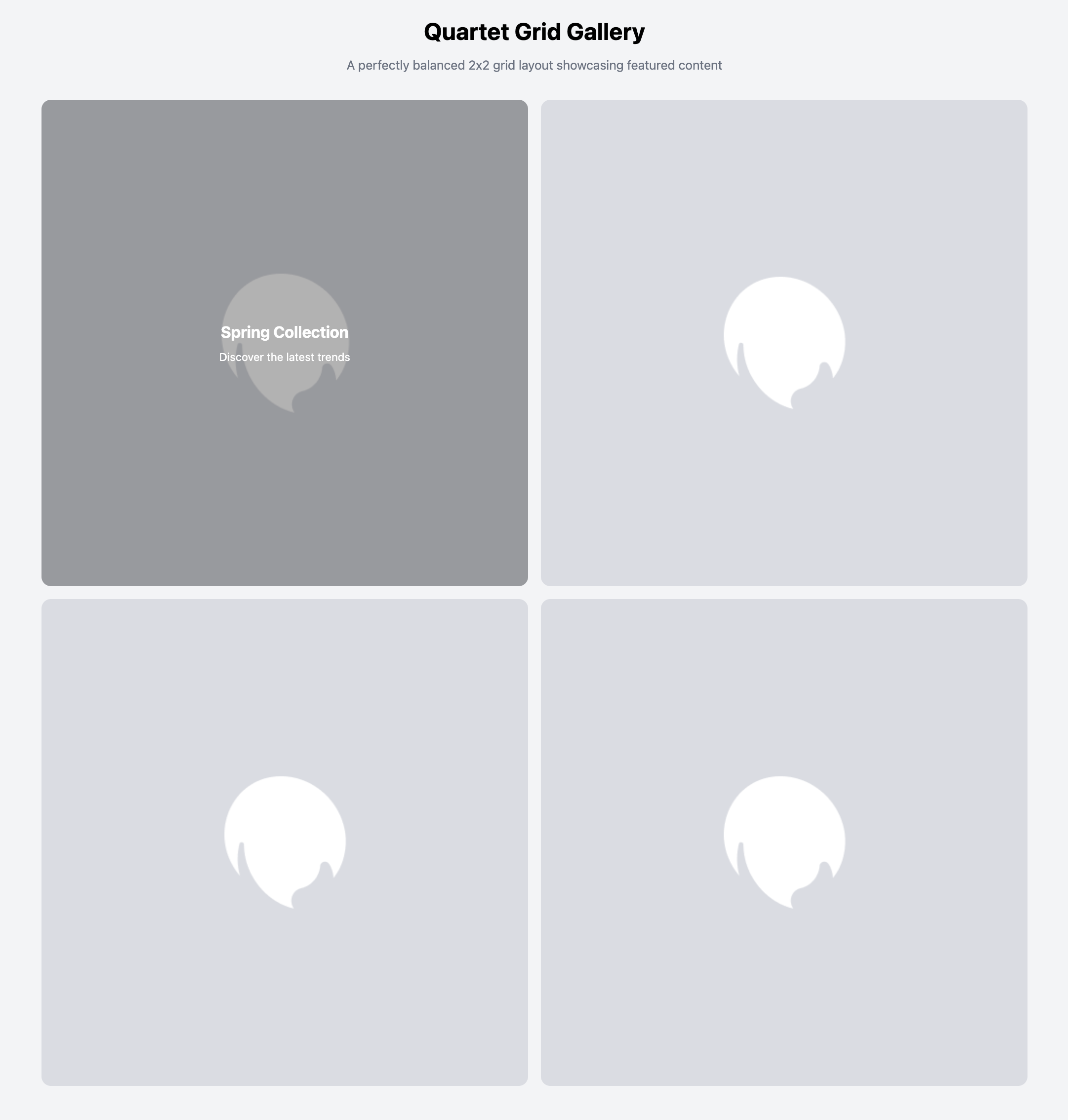 2x2 Quartet Grid Gallery - Perfect Balance